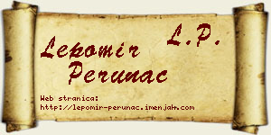 Lepomir Perunac vizit kartica